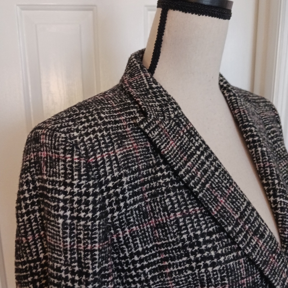 Massimo Dutti Single Button Front Closure Plaid Blazer - Picture 7 of 14